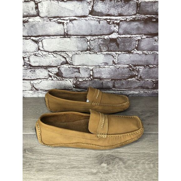 Clarks England Tan Nubuck Leather Slip On Driving Loafers Shoes Men 11M US/44EU - Picture 15 of 16